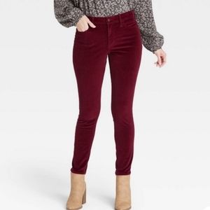 21. UNIVERSAL THREAD - Burgundy High Rise Corduroy Skinny Jeans